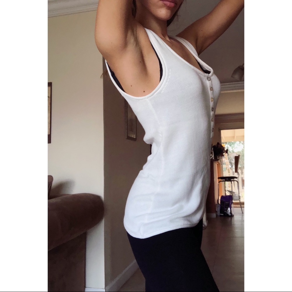 RPS : knit ripped sweater shell tank